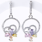 Colorful Zirconia 925 Sterling Silver Jewelry Set