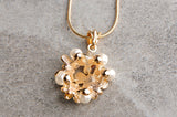 Gold Enamel Flower Jewelry Set