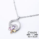 Colorful Zirconia 925 Sterling Silver Jewelry Set