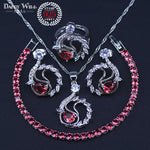 Rose Red Garnet Jewelry Set