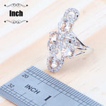 925 Bridal Champagne Cubic Zirconia Jewelry Set