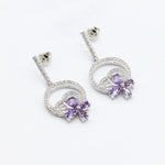 Purple 925 Silver Stamped Jewelry Set