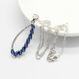 Blue Sapphire 925 Silver Jewelry Set