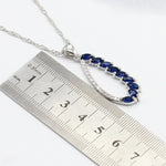 Blue Sapphire 925 Silver Jewelry Set