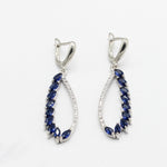 Blue Sapphire 925 Silver Jewelry Set