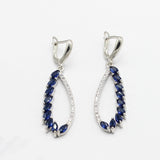 Blue Sapphire 925 Silver Jewelry Set