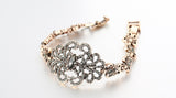 Gold Vintage Bracelet Crystal Flower Jewelry