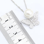 Butterfly White Pearl Jewelry Set