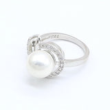 Silver Color White Pearl Jewelry Set