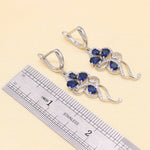 Silver Blue Kyanite Plant Jewelry Set