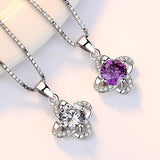 Flower Zircon 925 Sterling Silver Jewelry Set