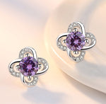 Flower Zircon 925 Sterling Silver Jewelry Set