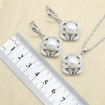 White Pearl Silver 925 Jewelry Set