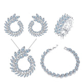 CZ 925 Sterling Silver Cubic AAA Zirconia Jewelry Set