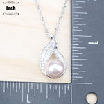 White Zircon Stone Pearl 925 Silver Jewelry Set