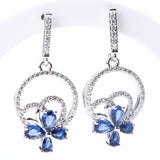 Silver 925 Blue Zirconia Jewelry Jewelry Set