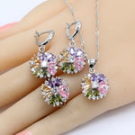 Multicolor Flower Jewelry Set