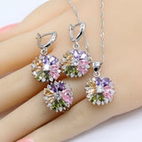 Multicolor Flower Jewelry Set