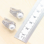 White Freshwater Pearl Silver Color Jewelry Set