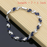 Blue Pearl Stone 925 Silver Jewelry Set