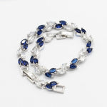 Blue Sapphire 925 Silver Jewelry Set