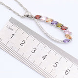 Multicolor Zircon 925 Sterling Silver Jewelry Set