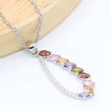 Multicolor Zircon 925 Sterling Silver Jewelry Set