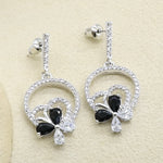 Black Silver Zircon 925 Jewelry Set