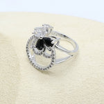 Black Silver Zircon 925 Jewelry Set