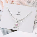 Pink Cherry Blossoms Flower 925 Sterling Jewelry Set