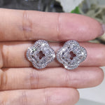 Silver Square Shaped Zirconia Jewelry Set