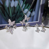 Butterfly 925 Sterling Silver Jewelry Set