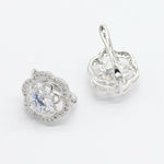 White Flower Zircon 925 Silver Jewelry Set