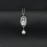 White Pearl Cubic Zirconia 925 Silver Wedding Jewelry Set