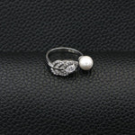 White Pearl Cubic Zirconia 925 Silver Wedding Jewelry Set