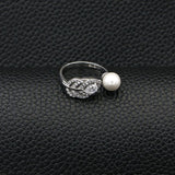 White Pearl Cubic Zirconia 925 Silver Wedding Jewelry Set